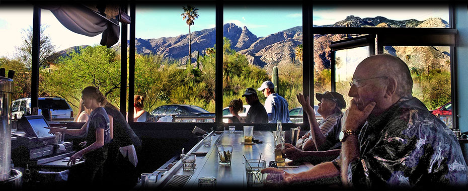 Dining under the mountains, Tucson Arizona