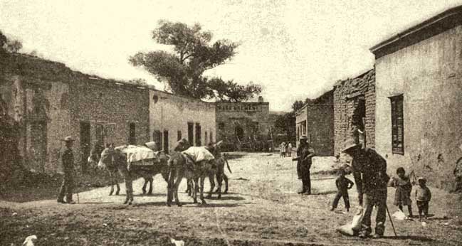 Downtown Tucson barrio around 1874